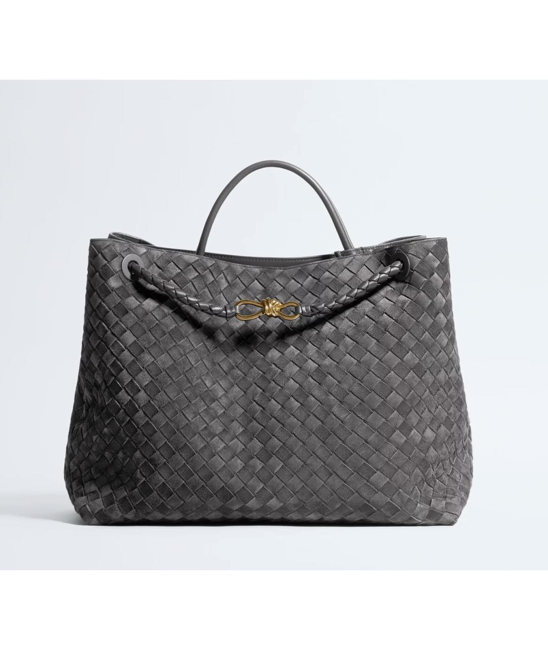 BOTTEGA VENETA Серая замшевая сумка через плечо, фото 4