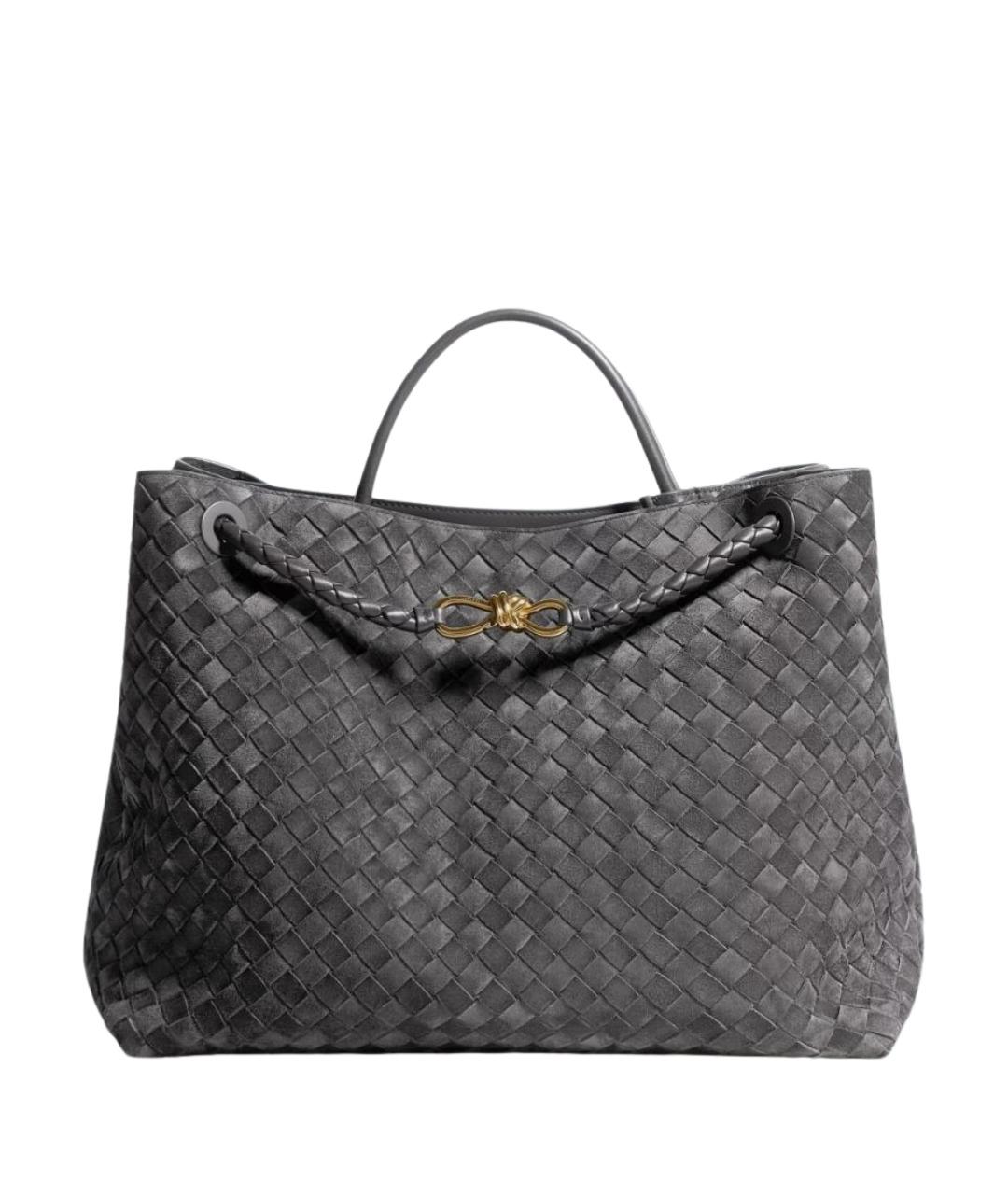 BOTTEGA VENETA Серая замшевая сумка через плечо, фото 1