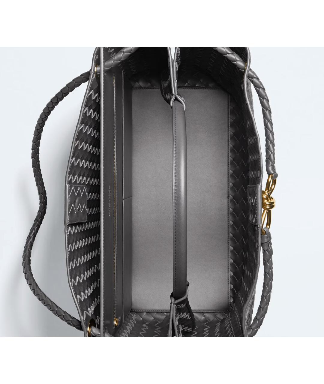 BOTTEGA VENETA Серая замшевая сумка через плечо, фото 3
