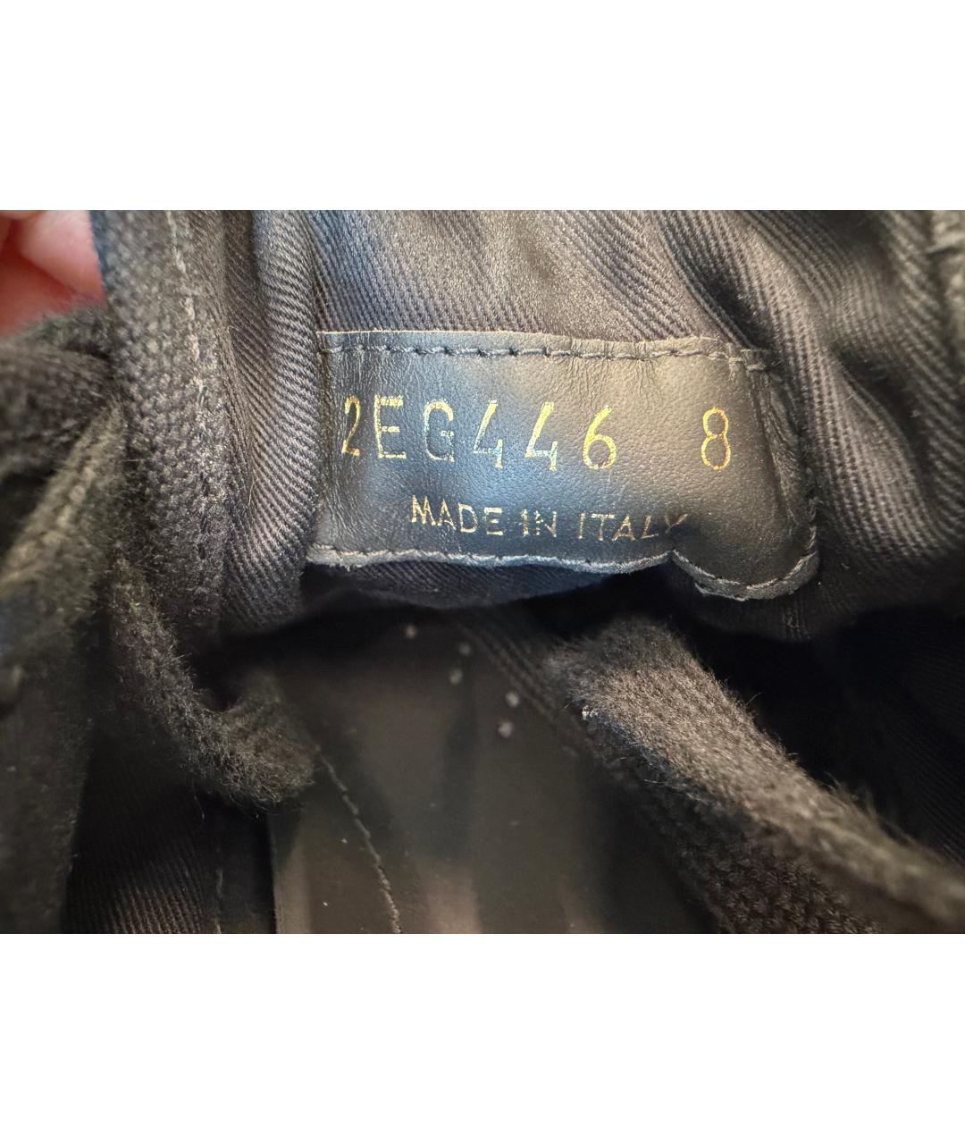 PRADA Черные текстильные низкие кроссовки / кеды, фото 6
