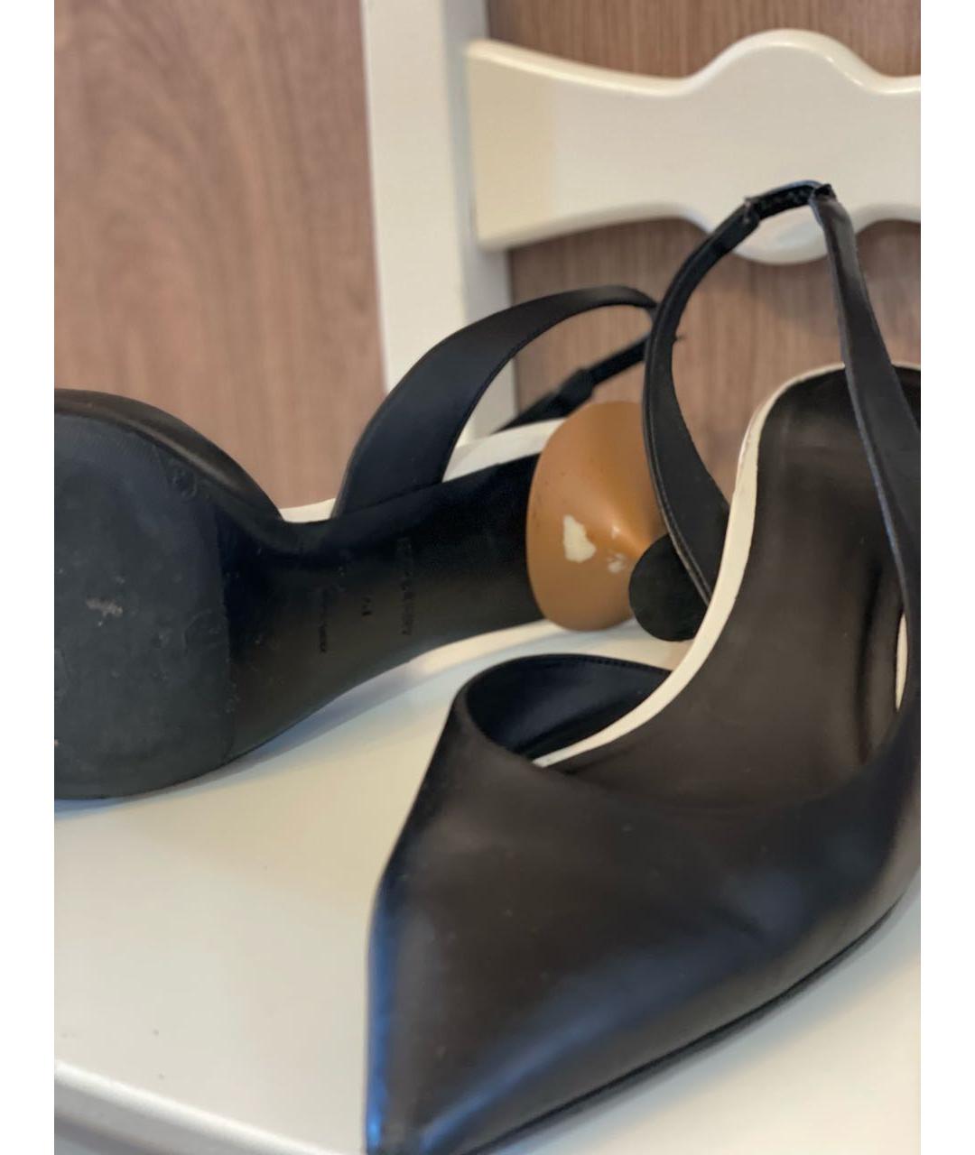 BURBERRY Черные кожаные туфли, фото 7