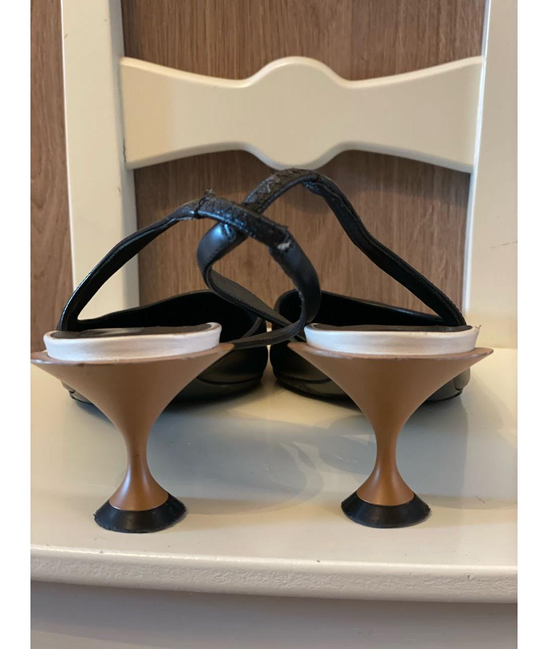 BURBERRY Черные кожаные туфли, фото 4