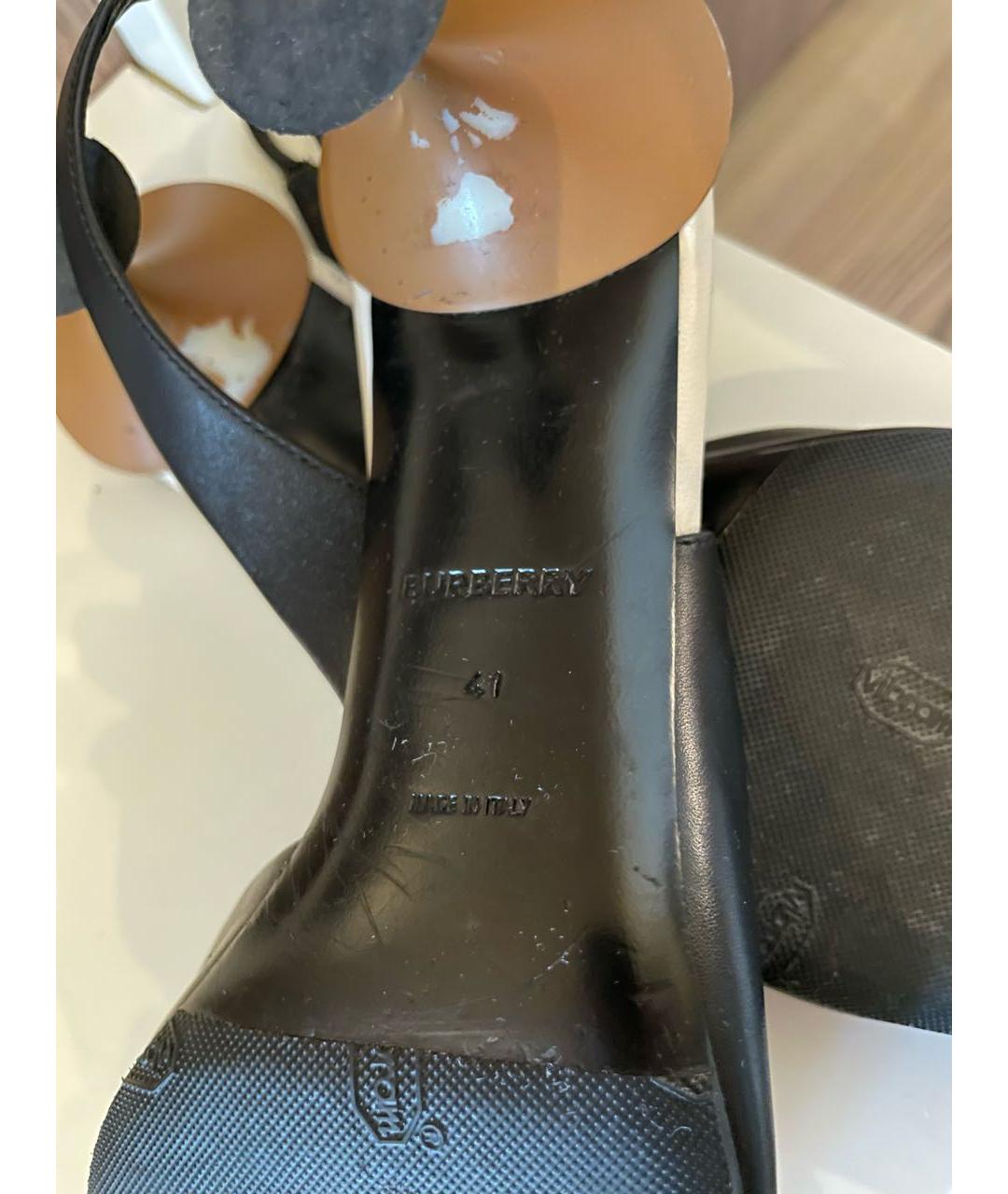 BURBERRY Черные кожаные туфли, фото 8