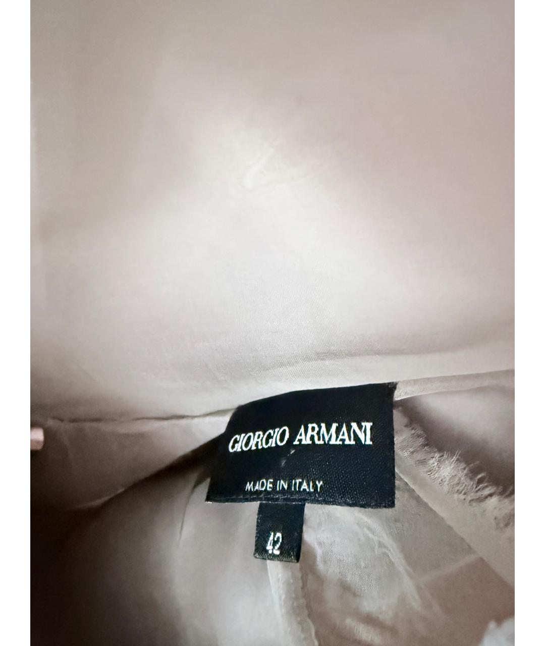 GIORGIO ARMANI Серая шелковая блузы, фото 9