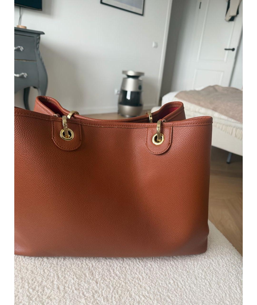EMPORIO ARMANI Коричневая сумка тоут из искусственной кожи, фото 2