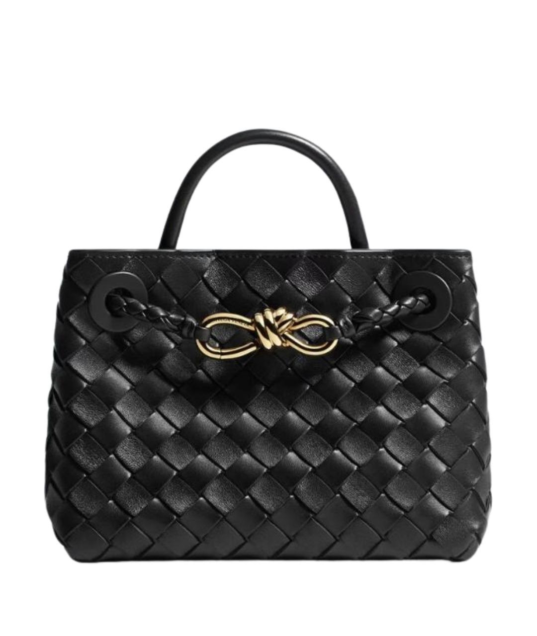 BOTTEGA VENETA Черная кожаная сумка через плечо, фото 1