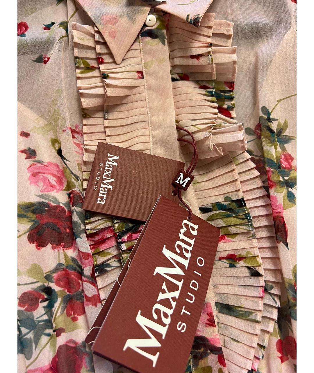 MAX MARA Розовое полиэстеровое коктейльное платье, фото 4