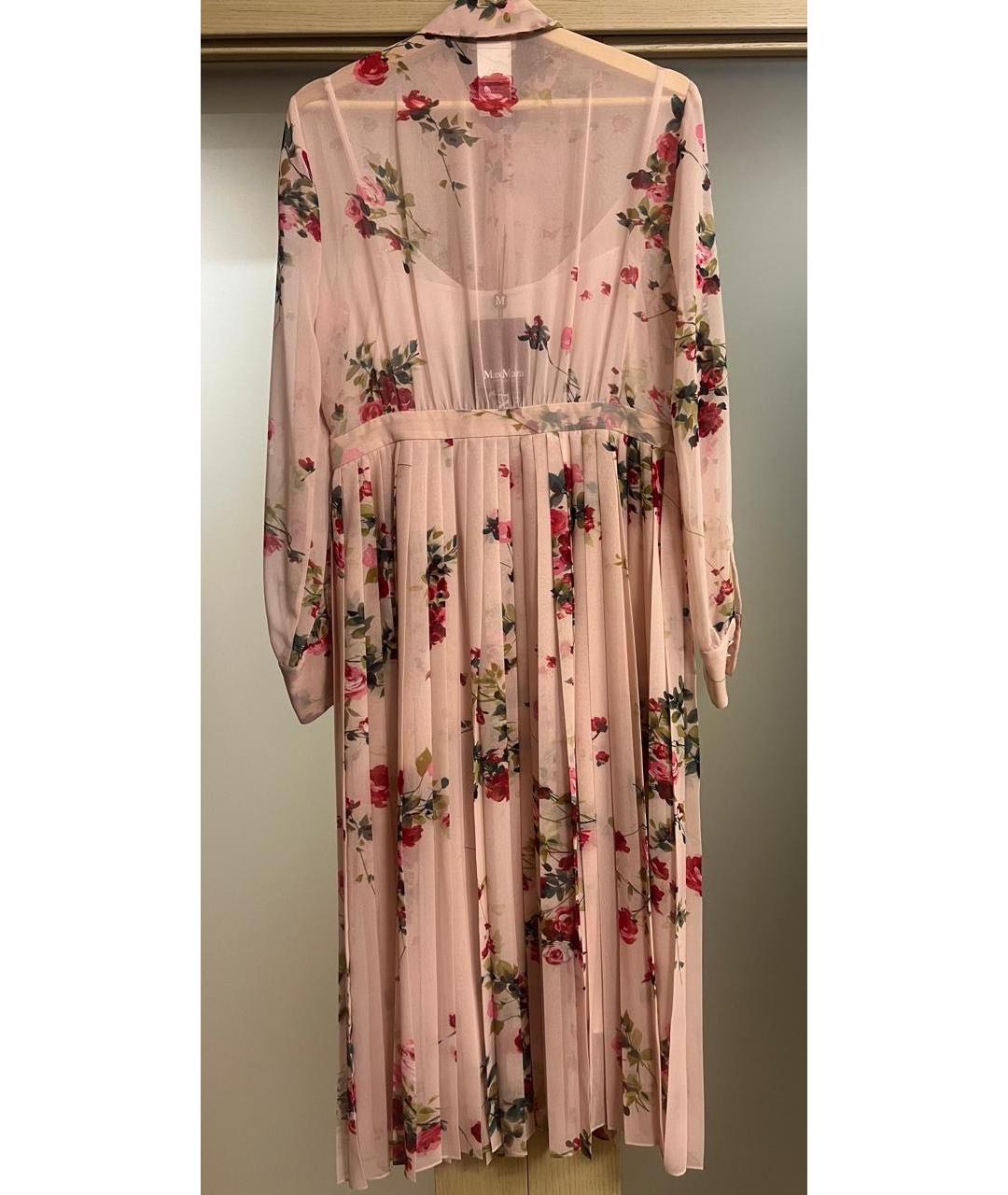 MAX MARA Розовое полиэстеровое коктейльное платье, фото 2