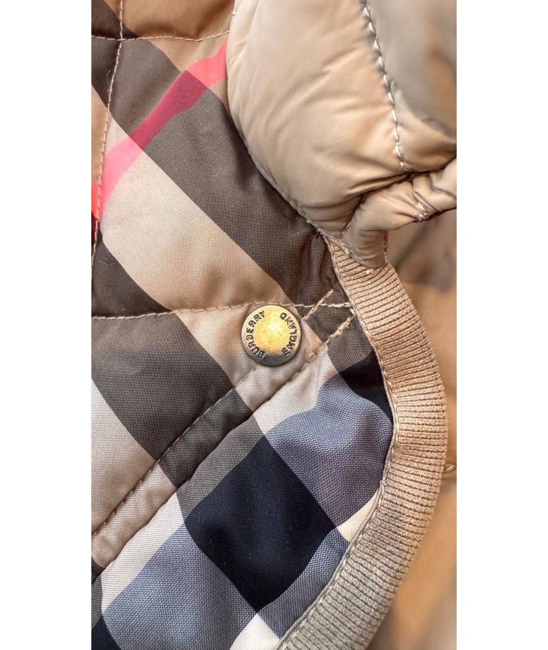 BURBERRY Бежевая хлопковая куртка, фото 6