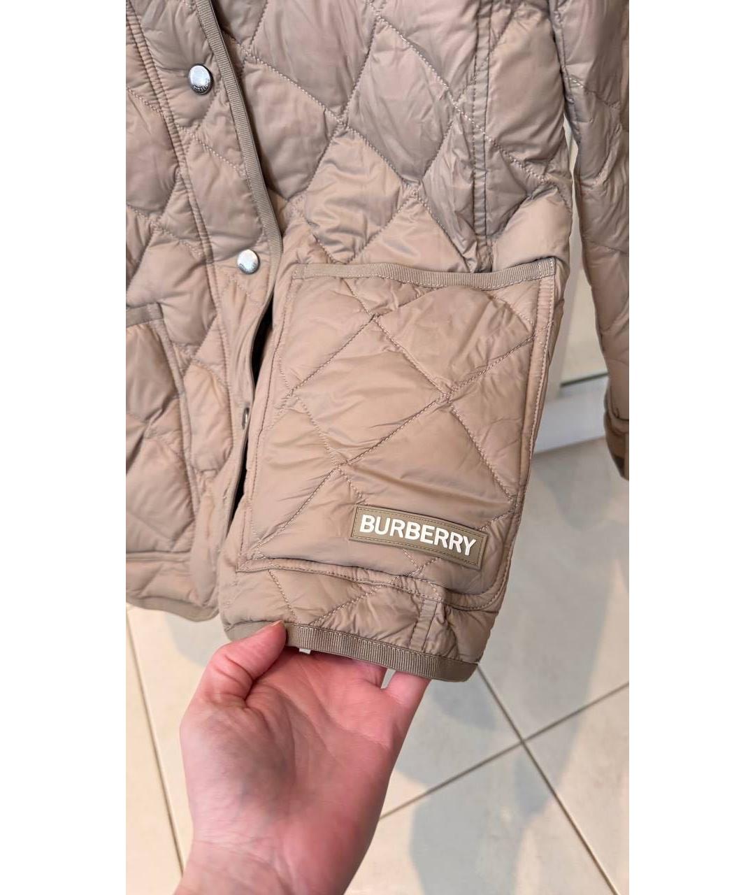 BURBERRY Бежевая хлопковая куртка, фото 3