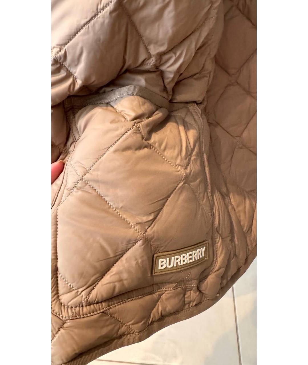 BURBERRY Бежевая хлопковая куртка, фото 4