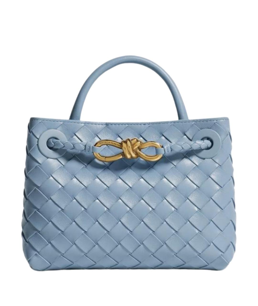 BOTTEGA VENETA Голубая кожаная сумка через плечо, фото 1