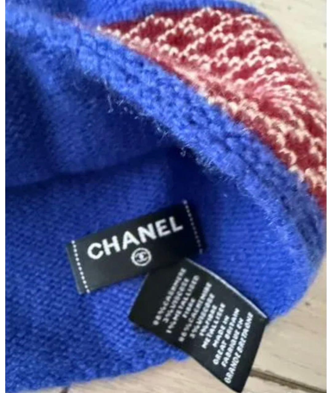CHANEL Синяя кашемировая шапка, фото 2