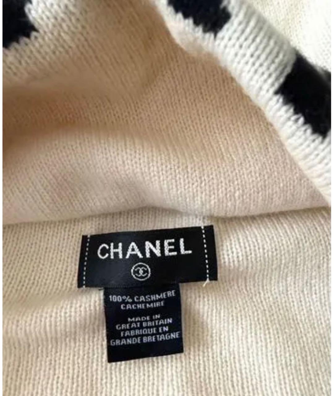 CHANEL Белая кашемировая шапка, фото 2