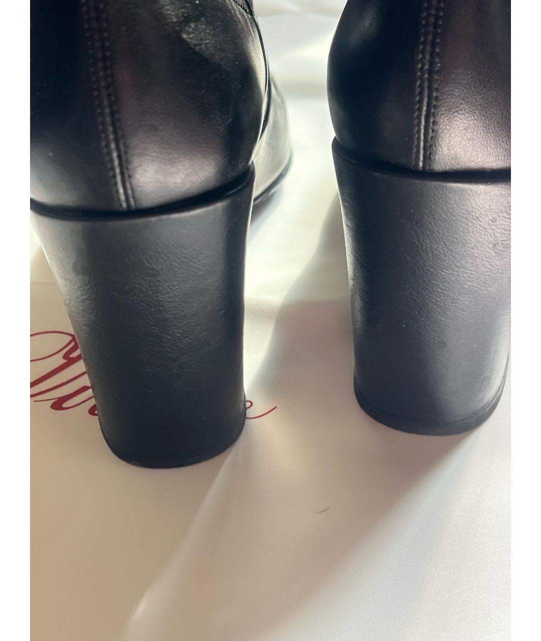 ROGER VIVIER Черные кожаные ботфорты, фото 4