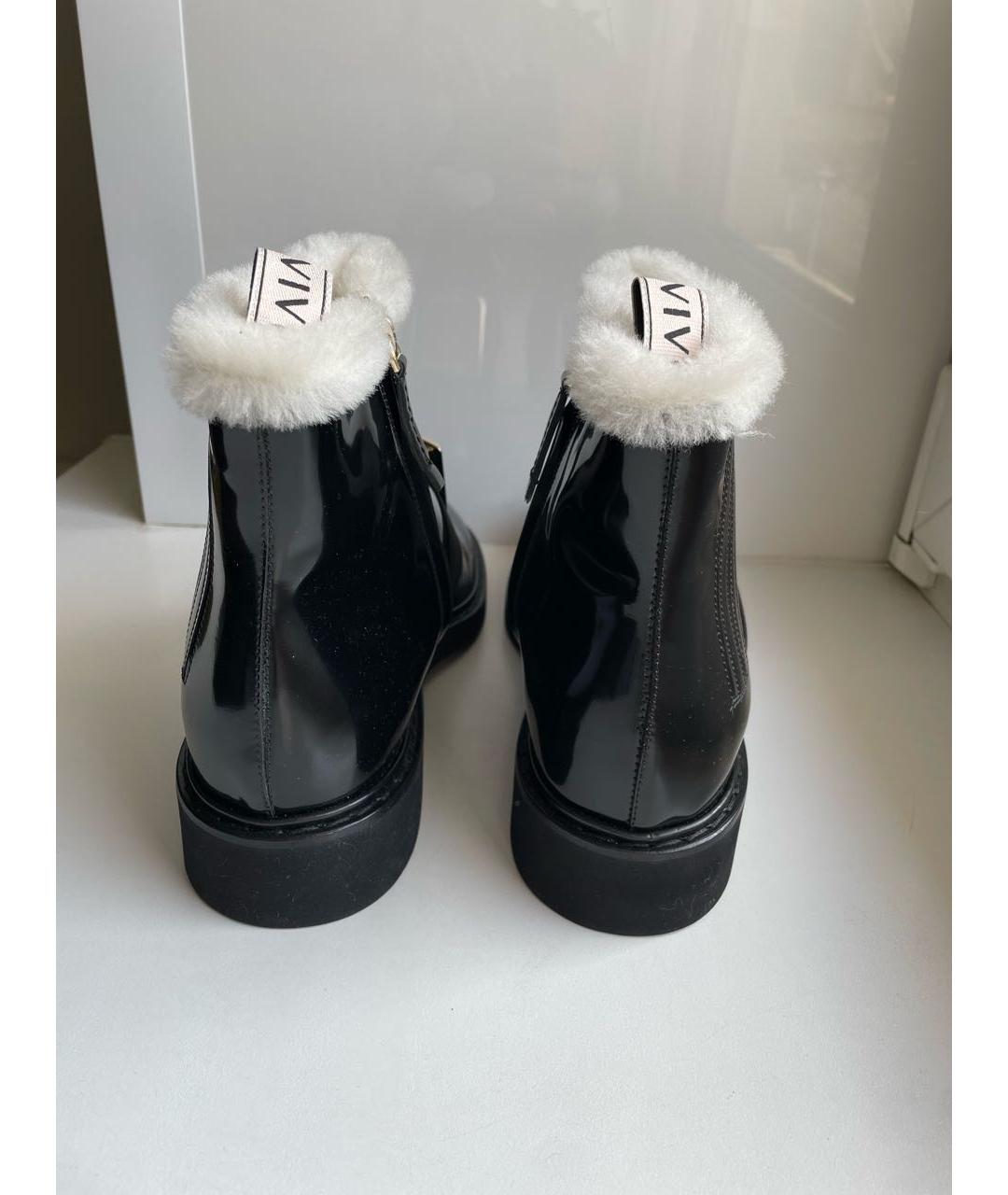 ROGER VIVIER Черные кожаные полусапоги, фото 4