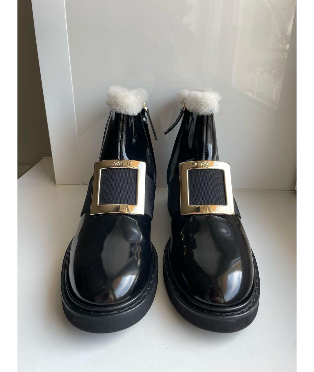 ROGER VIVIER Черные кожаные полусапоги, фото 2