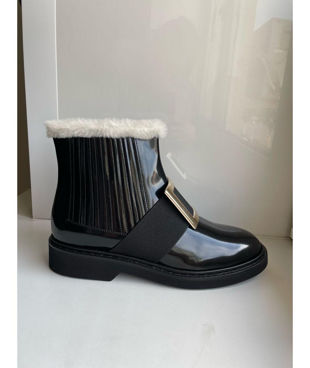 ROGER VIVIER Черные кожаные полусапоги, фото 7