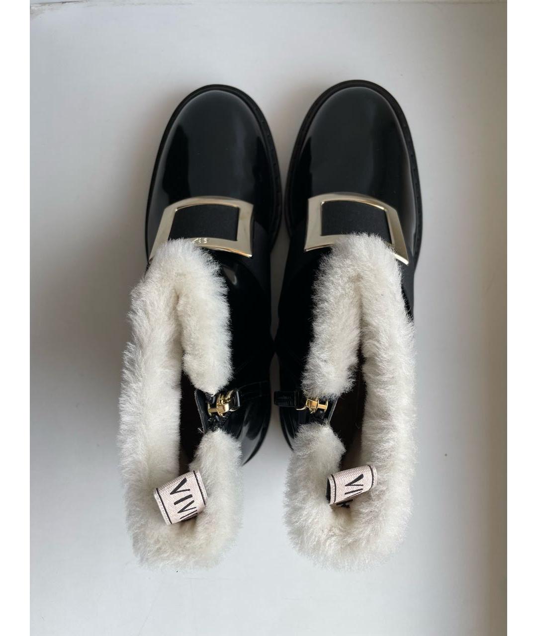 ROGER VIVIER Черные кожаные полусапоги, фото 3