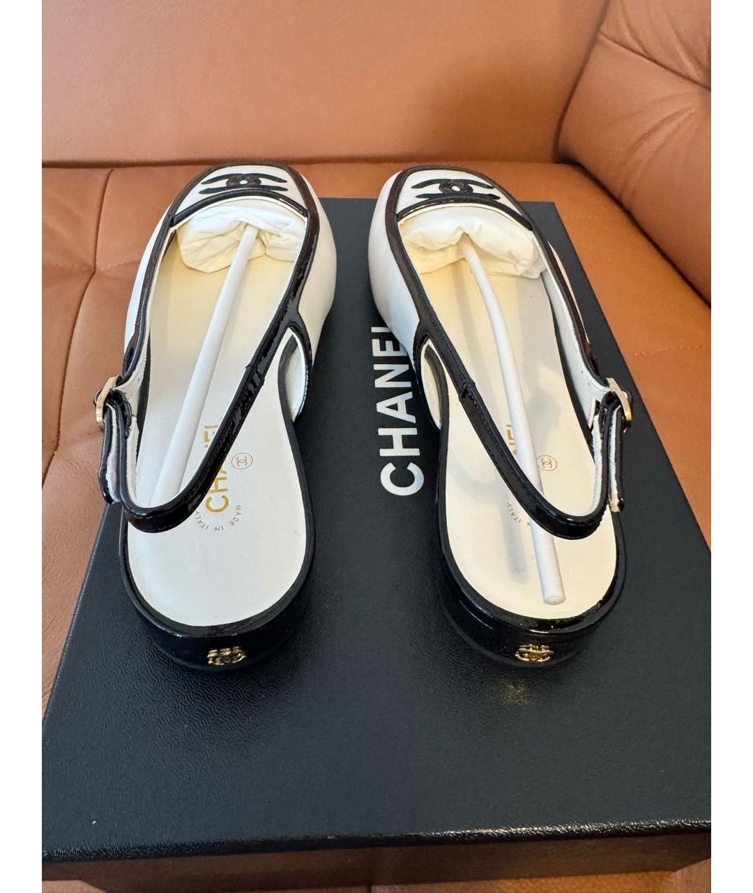 CHANEL Кожаные босоножки, фото 4
