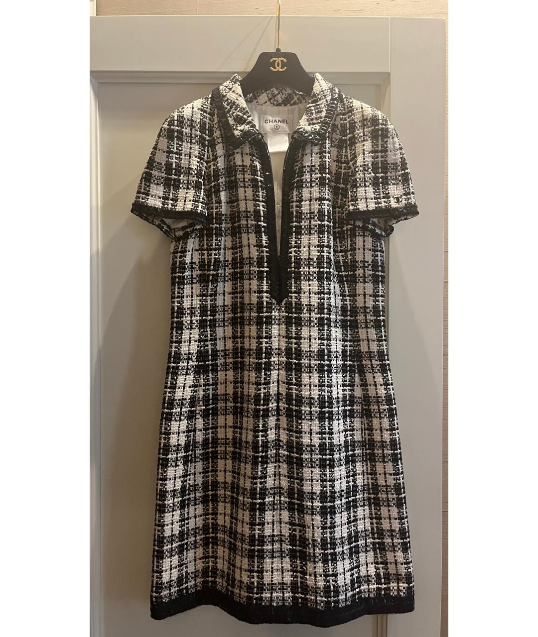 CHANEL Черное хлопковое повседневное платье, фото 5