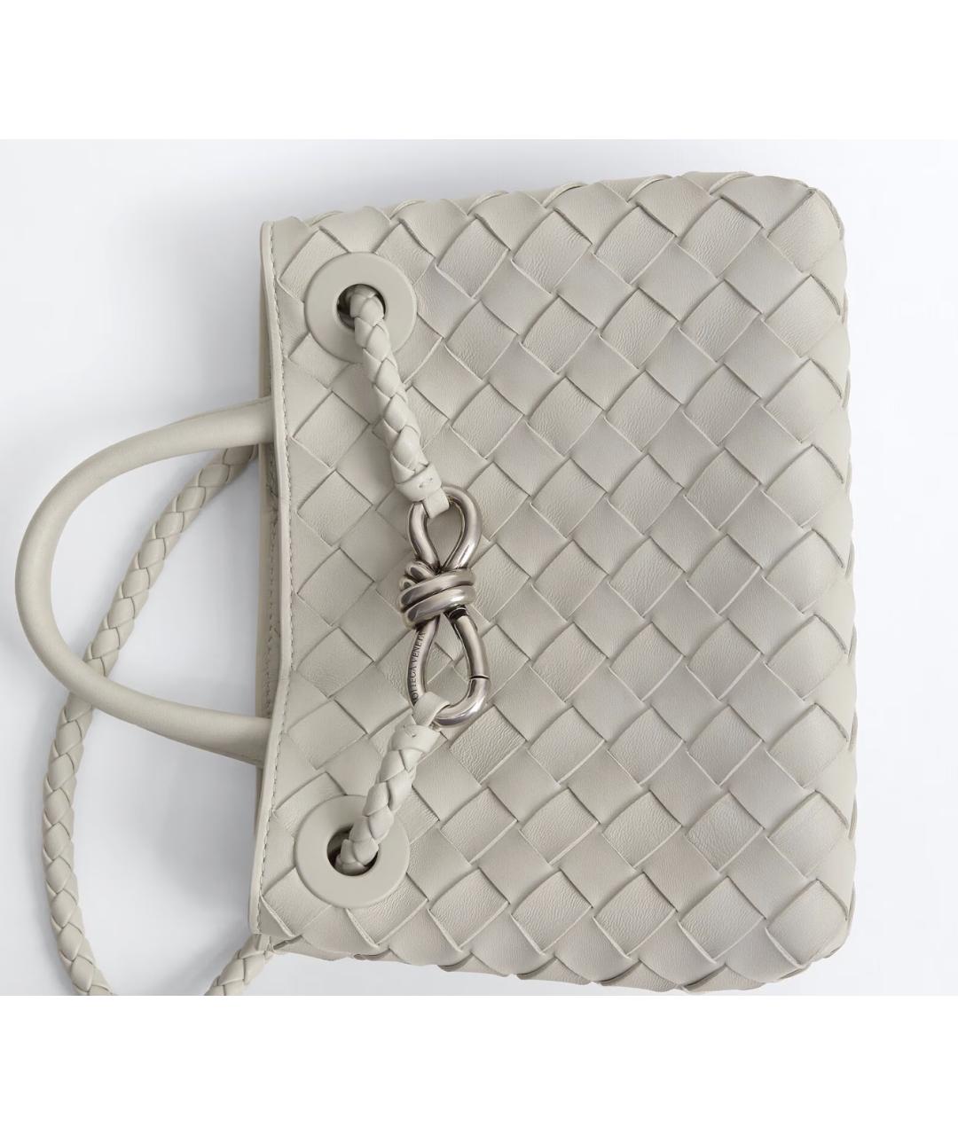 BOTTEGA VENETA Бежевая кожаная сумка через плечо, фото 3