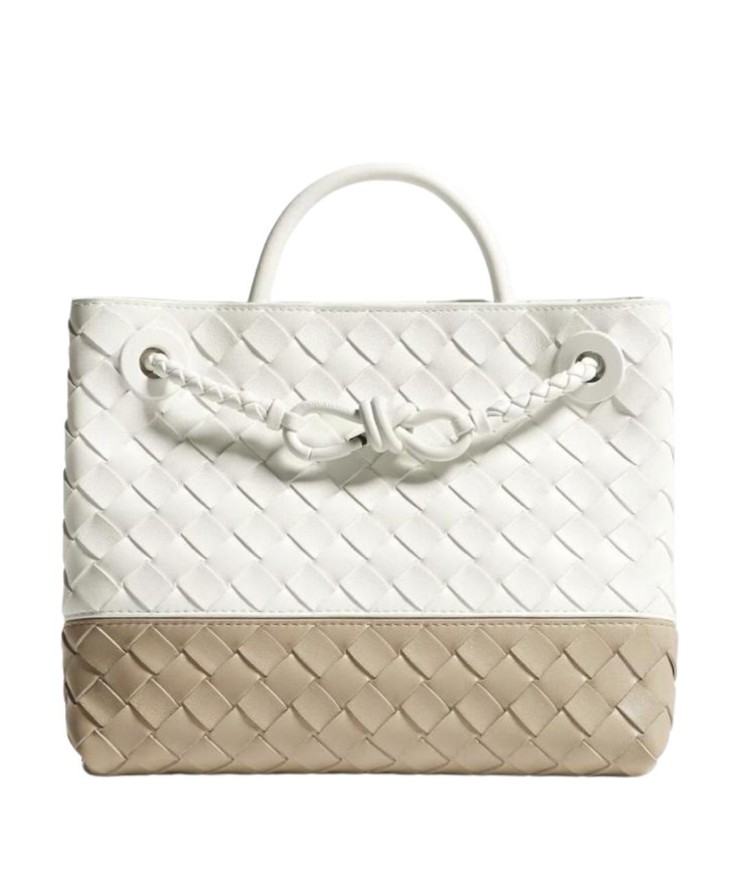 BOTTEGA VENETA Белая кожаная сумка через плечо, фото 1