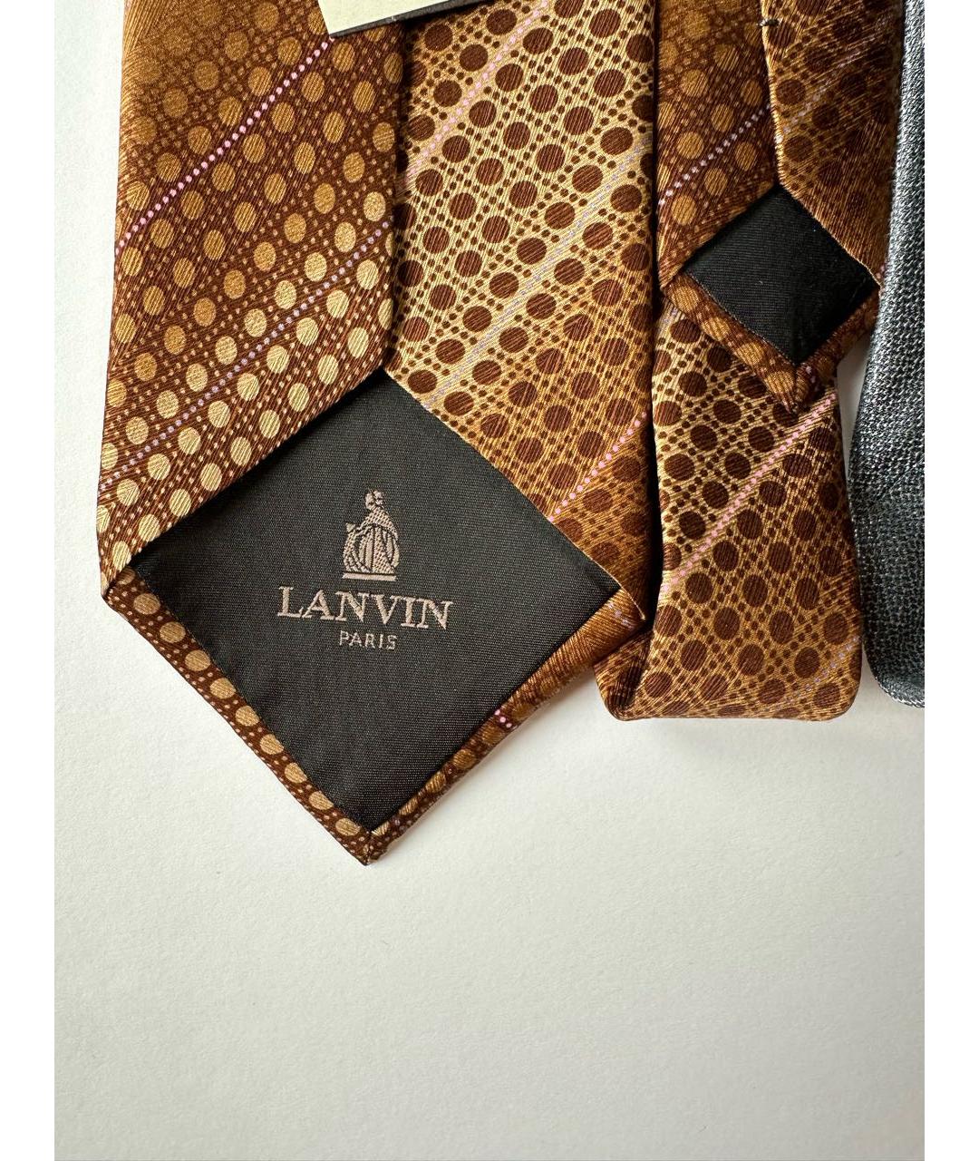 LANVIN Красный шелковый галстук, фото 4