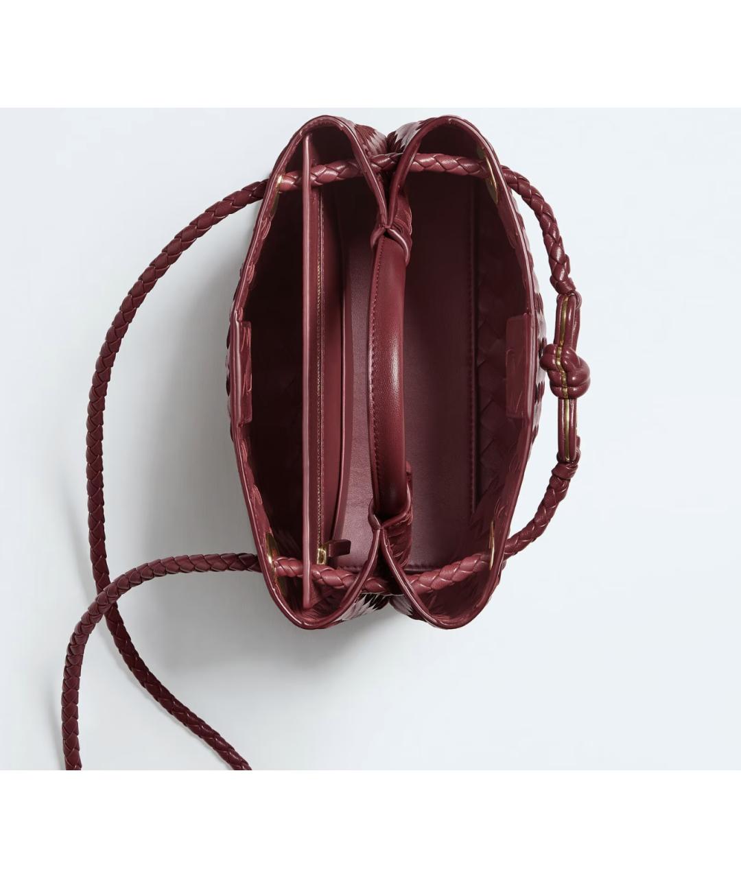 BOTTEGA VENETA Красная кожаная сумка через плечо, фото 3