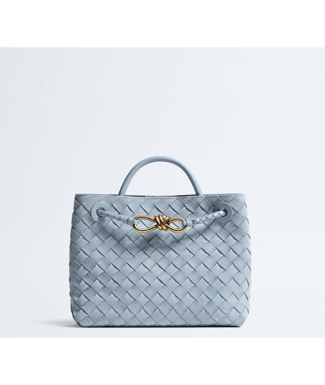 BOTTEGA VENETA Голубая замшевая сумка через плечо, фото 4
