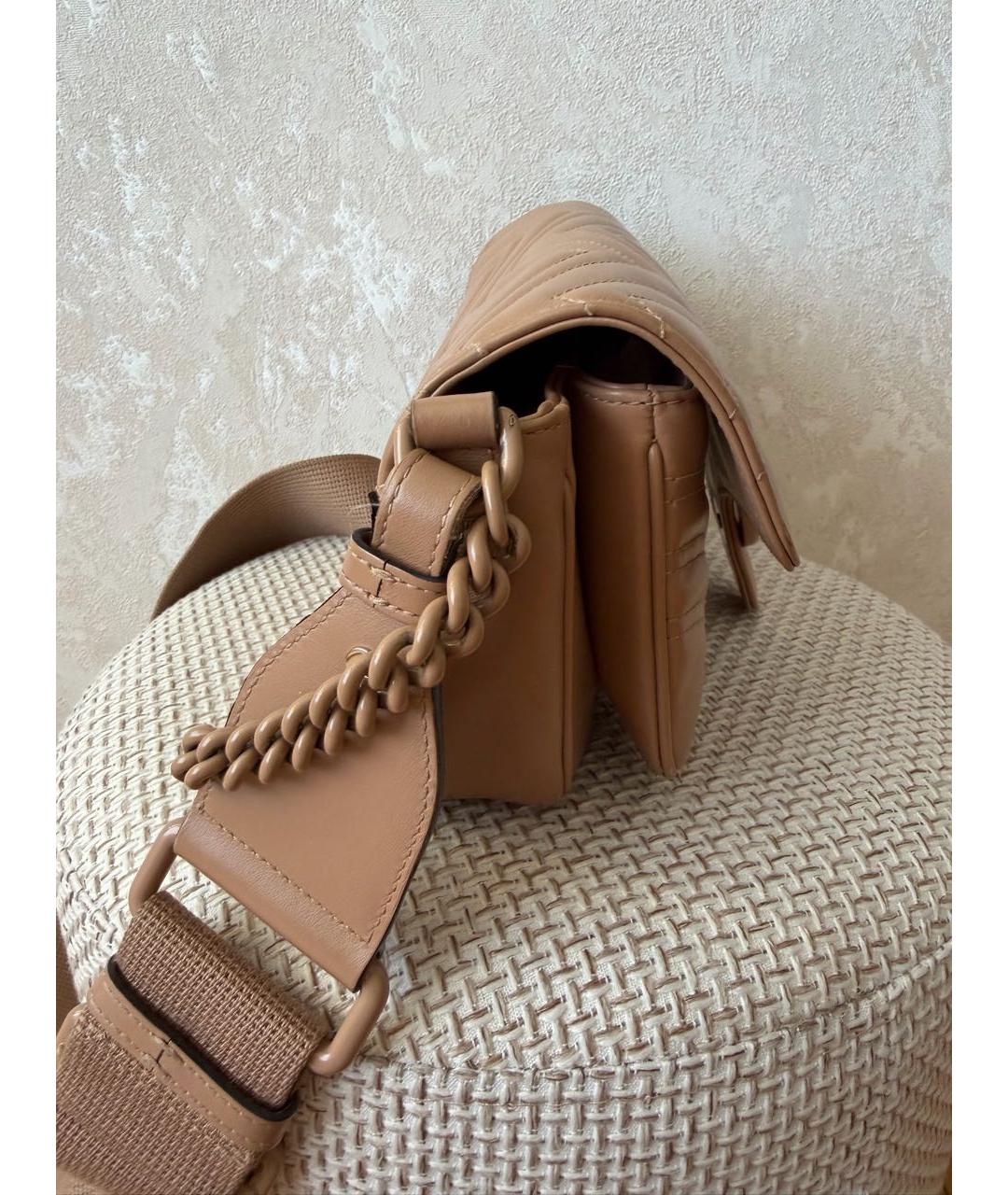 GUCCI Бежевая кожаная сумка через плечо, фото 7