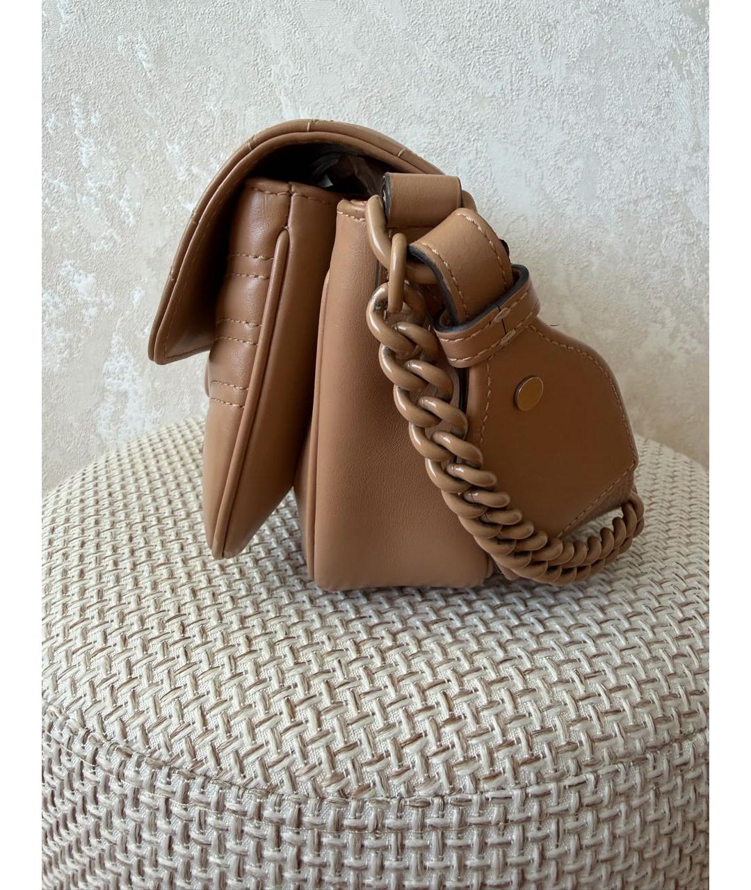 GUCCI Бежевая кожаная сумка через плечо, фото 6
