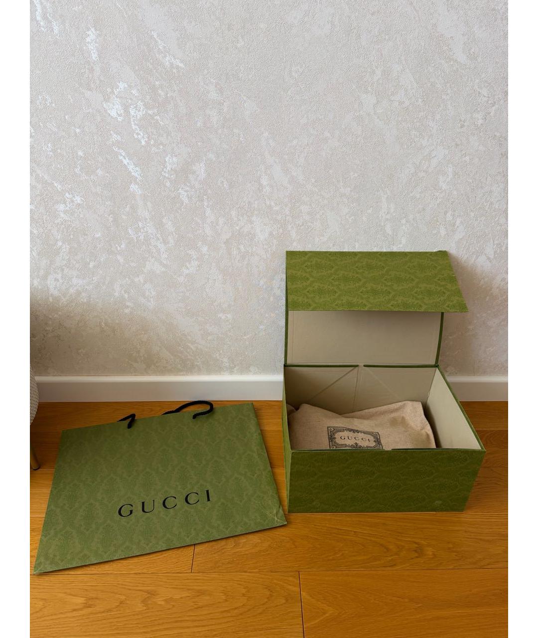 GUCCI Бежевая кожаная сумка через плечо, фото 8