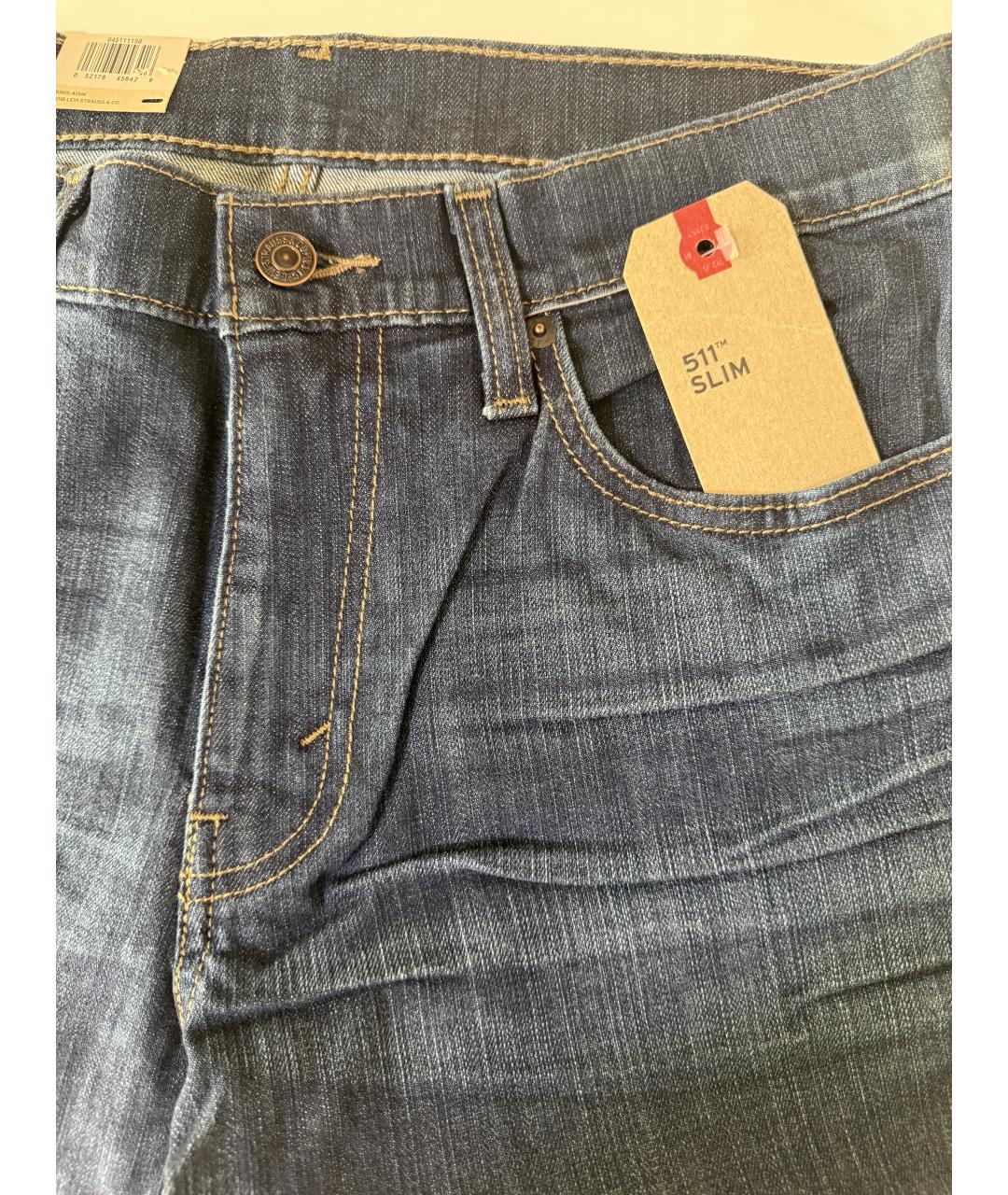 LEVI'S Синие прямые джинсы, фото 4