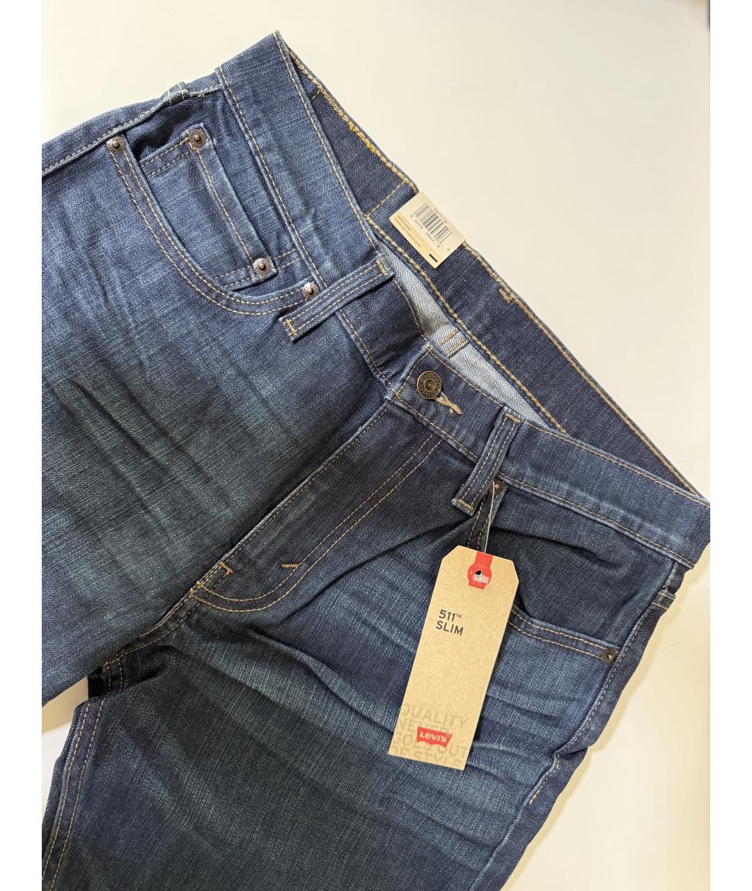 LEVI'S Синие прямые джинсы, фото 3