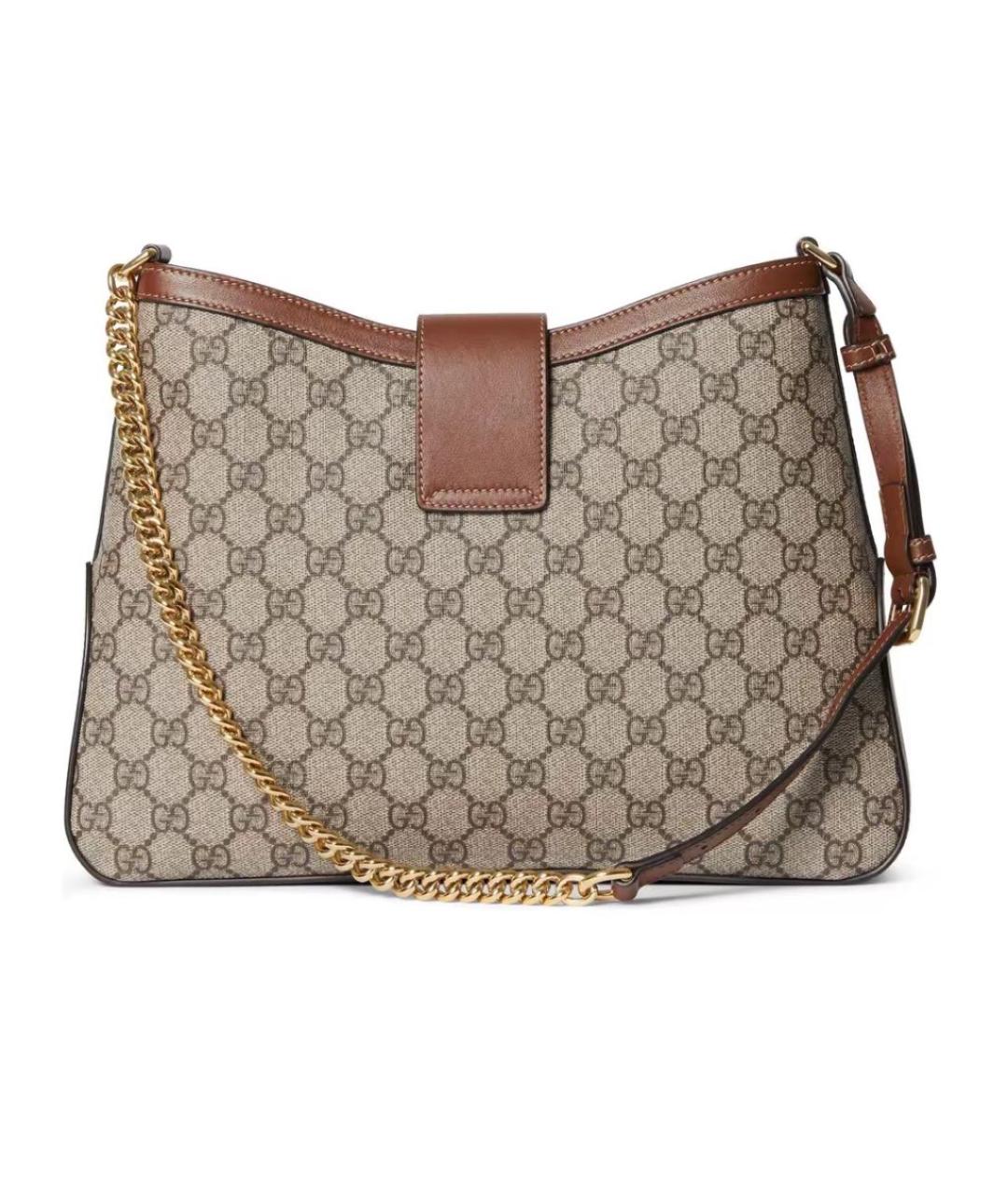 GUCCI Бежевая кожаная сумка через плечо, фото 3