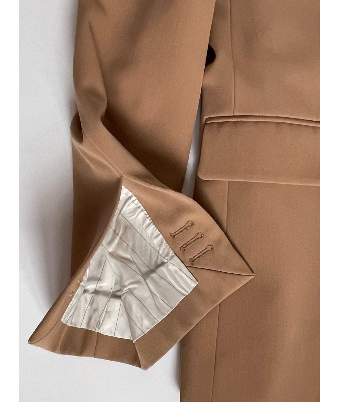 BOTTEGA VENETA Бежевый шерстяной костюм с брюками, фото 6