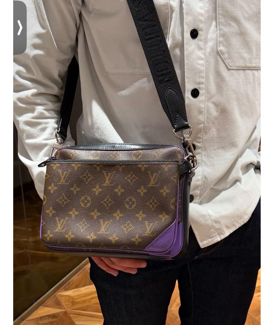 LOUIS VUITTON Коричневая сумка на плечо из канвы, фото 2