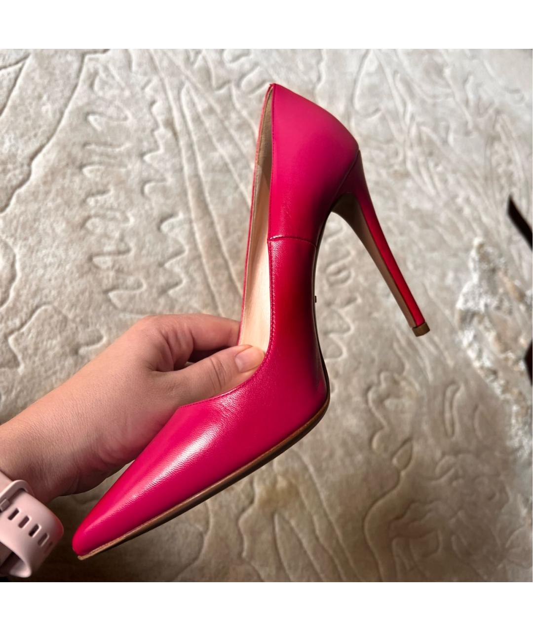 PRADA Розовые кожаные туфли, фото 3