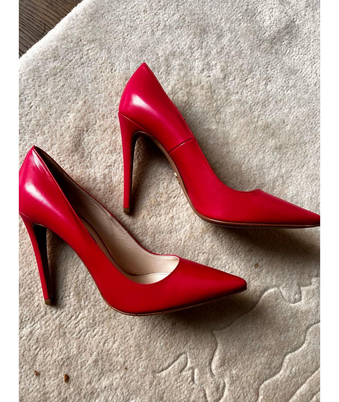 PRADA Розовые кожаные туфли, фото 4