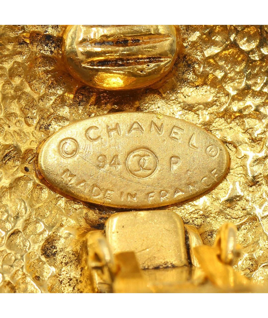 CHANEL Золотые серьги, фото 2