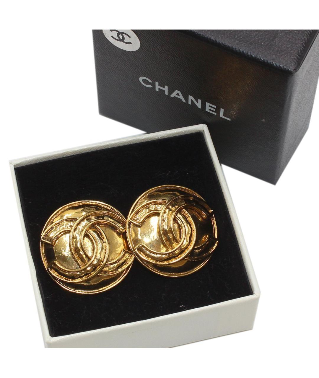 CHANEL Золотые серьги, фото 5