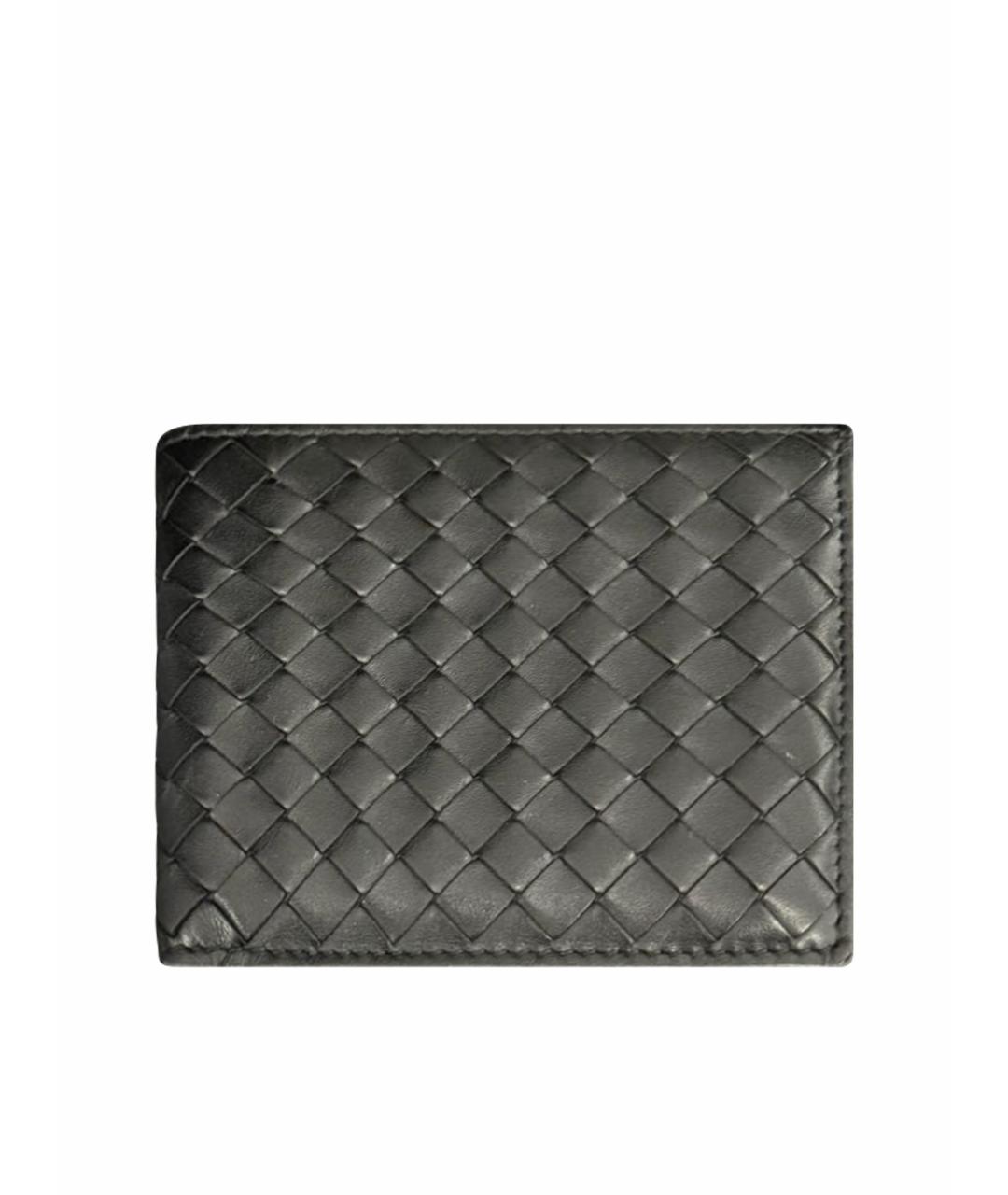 BOTTEGA VENETA Черный кожаный кошелек, фото 1