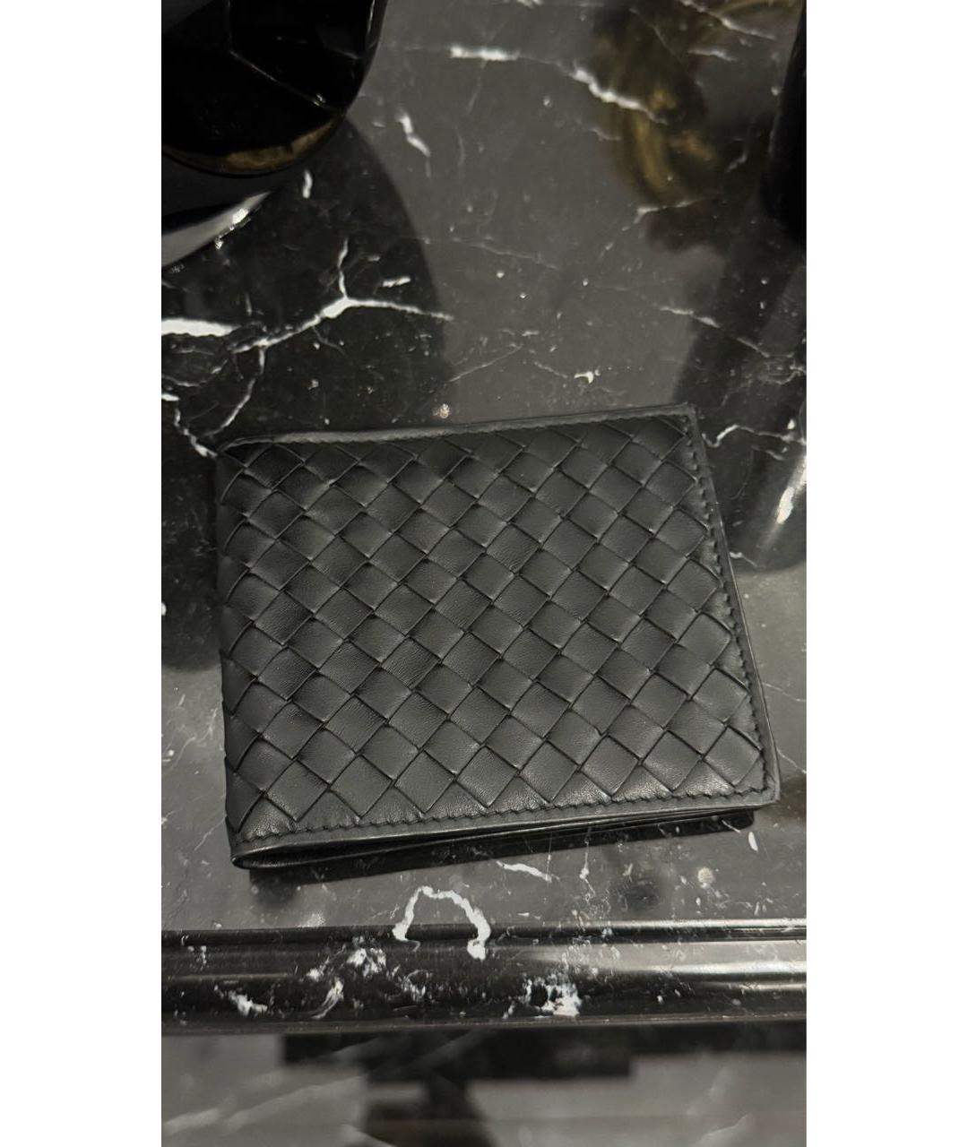 BOTTEGA VENETA Черный кожаный кошелек, фото 2