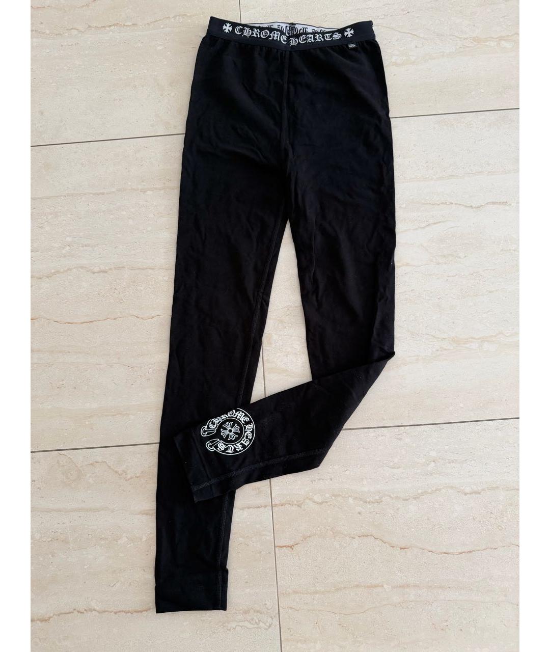 CHROME HEARTS Черные леггинсы и велосипедки, фото 2
