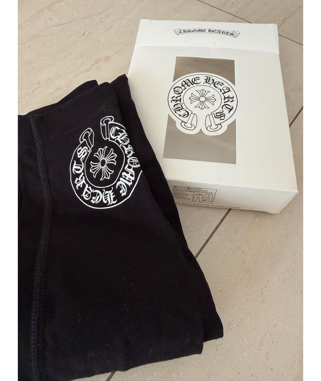 CHROME HEARTS Черные леггинсы и велосипедки, фото 4