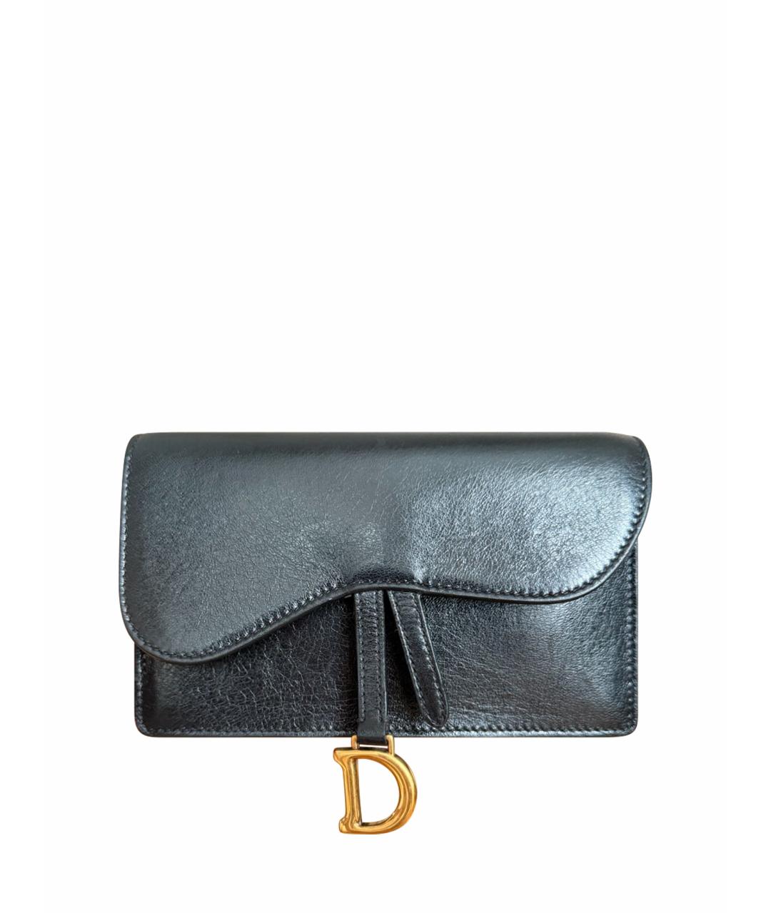 CHRISTIAN DIOR Черная кожаная поясная сумка, фото 1