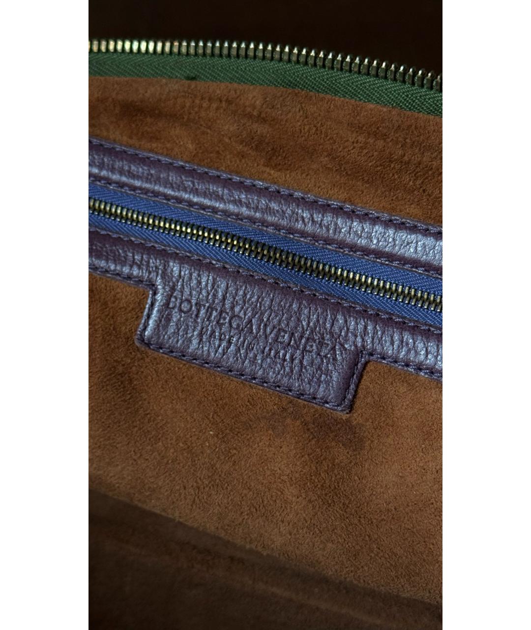 BOTTEGA VENETA Хаки кожаная сумка тоут, фото 8