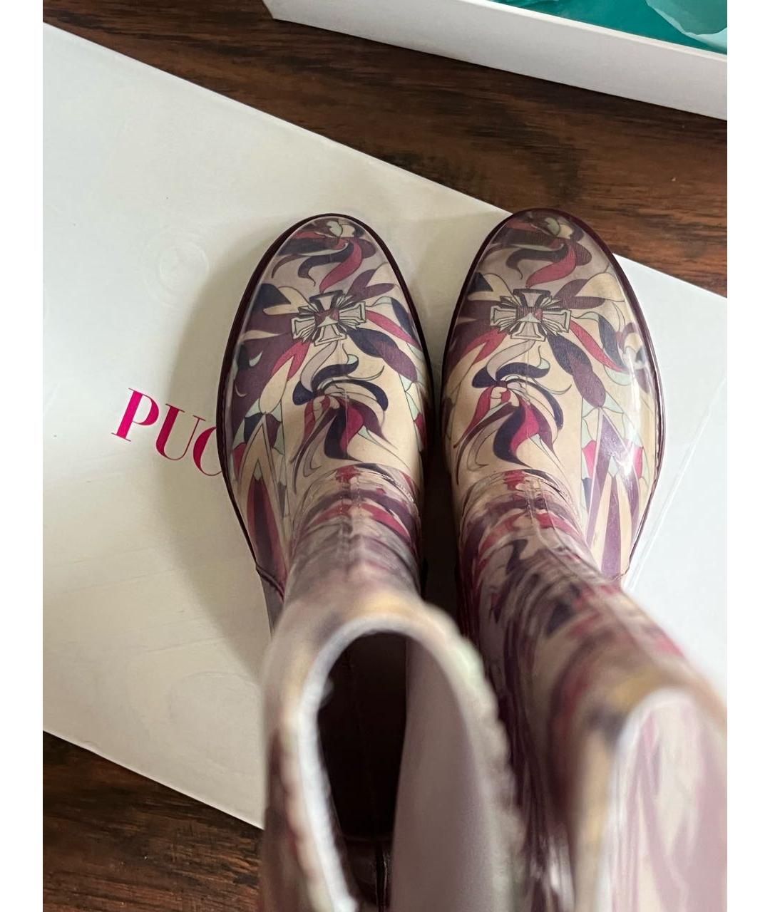 PUCCI Фиолетовые резиновые сапоги, фото 3