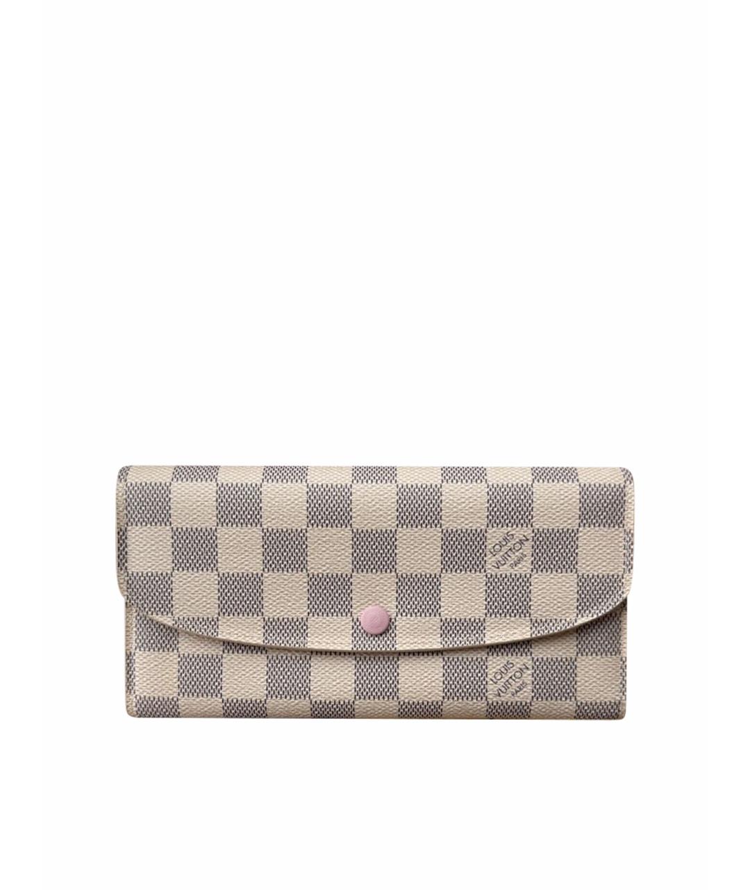 LOUIS VUITTON Розовый кожаный кошелек, фото 5